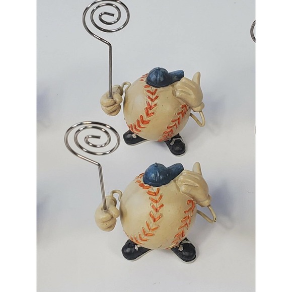 7 Small Baseball picture holder Guy's with black shoes blue backwards hat - Picture 4 of 6